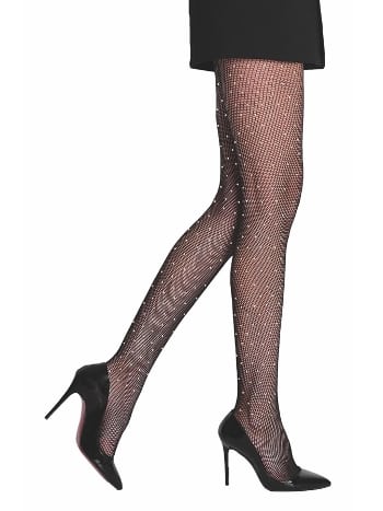 Rete File Full Taşlı Külotlu Çorap Siyah Daymod D1121197