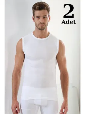 Arma Yıldız Ribana Beyaz Yuvarlak Yaka Kolsuz Atlet 2li Paket Arma Yıldız 1110 - 2 ADET