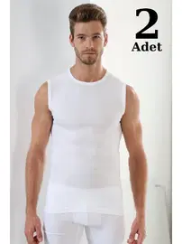 Arma Yıldız Ribana Beyaz Yuvarlak Yaka Kolsuz Atlet 2li Paket Arma Yıldız 1110 - 2 ADET