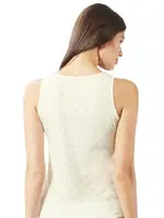 Ribana Pamuklu Dantelli Transferli Kalın Askılı Kadın Atlet Özkan 20584  Ekru görsel 4