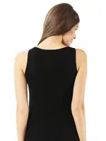 Ribana Pamuklu Dantelli Transferli Kalın Askılı Kadın Atlet Özkan 20584  Siyah detay görünüm