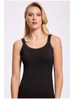 Ribana Siyah İnce Askılı Dantelli Atlet Arma Yıldız 3331 Siyah