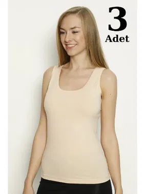 Arma Yıldız Ribana Ten Geniş Askı Atlet 3lü Paket Arma Yıldız 3303 - 3 ADET