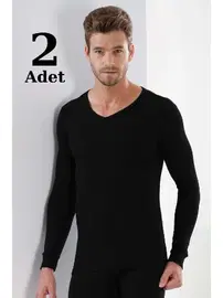 Arma Yıldız Ribana Uzun Kollu V Yaka Fanila 2'li Paket Arma Yıldız 1127 - 2 ADET