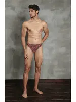 Şahmeran Desenli Erkek Slip Doreanse 1007 Bordo