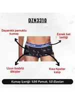 Şapka Desenli Kısa Erkek Boxer Darkzone DZN3310 görsel 4