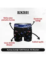 Şapka Desenli Siyah Erkek Boxer Darkzone DZN2691 farklı açı