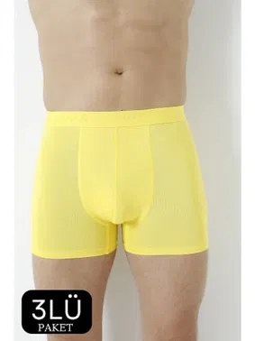 Arma Yıldız Sarı Erkek Bambu Boxer 3'lü Paket Arma Yıldız 1172 - 3 ADET