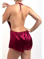 Saten Babydoll Takım Miorre 001-000829 Bordo görsel 5