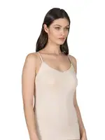 Saten Biyeli Pamuklu Modal İnce Askılı Kadın Atlet Özkan 20586  Ten görsel 6