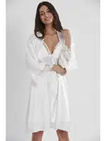 Saten Dantelli Çapraz Askılı Gecelik Sabahlık Takımı Pierre Cardin 4250 Ekru görsel 16