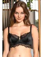Saten Dantelli Siyah Toparlayıcı Minimizer Sütyen Gallipoli 11150 Siyah