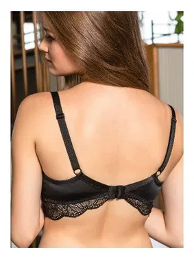 Gallipoli Saten Dantelli Siyah Toparlayıcı Minimizer Sütyen Gallipoli 11150 - Alternatif Görünüm