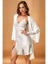 Saten Ekru Kimono Takım Nurteks 5325