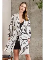 Saten Emprime Dantelli Desenli Gecelik Sabahlık Takım Pierre Cardin 2430  Ekru