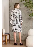 Saten Emprime Dantelli Desenli Gecelik Sabahlık Takım Pierre Cardin 2430  Ekru farklı açı