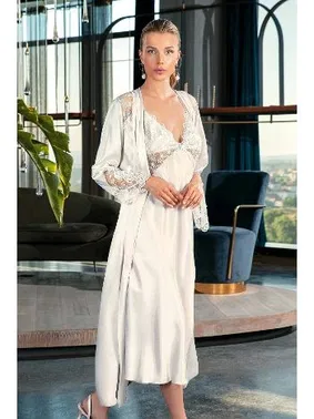 Nurteks Saten Gecelik Sabahlık Nurteks 5184 - Alternatif Görünüm