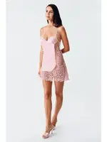 Saten Gecelik Takımı Transparan Dantel Detaylı İmaj 4200 Pudra görsel 4