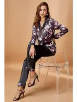 Saten Pijama Takım Siyah Nurteks 5650 Siyah