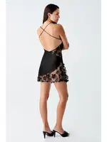 Saten Siyah 2'li Sabahlık Gecelik Takımı İmaj 2410 Görsel görsel 4