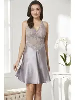 Saten Transparan Dantelli Çapraz Askılı Gecelik Pierre Cardin 850 görsel 19