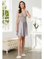 Saten Transparan Dantelli Çapraz Askılı Gecelik Pierre Cardin 850 görsel 20