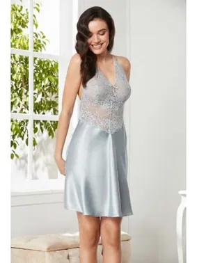 Pierre Cardin Saten Transparan Dantelli Çapraz Askılı Gecelik Pierre Cardin 850