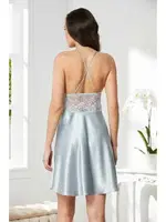 Saten Transparan Dantelli Çapraz Askılı Gecelik Pierre Cardin 850 detay görünüm