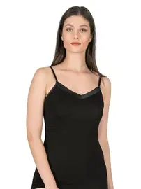 Özkan Saten Yaka İnce Askılı Viskon Esnek Yumuşak Kadın Atlet Özkan 25217 