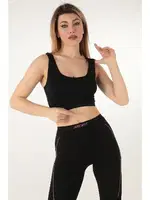 Seamless Desteksiz Kalın Askılı Spor Sütyen Miorre 999-ZZ0120 Siyah