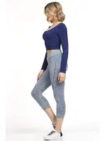 Seamless Dikişsiz Vücudu Saran Spor Kısa Tayt Miorre 001-001279 Gri detay görünüm