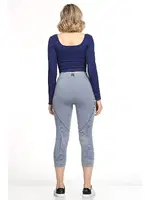 Seamless Dikişsiz Vücudu Saran Spor Kısa Tayt Miorre 001-001279 Gri görsel 4