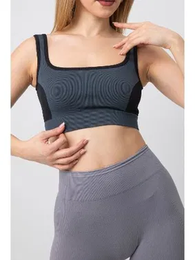 DOREMI Seamless Fitilli Kalın Askılı Spor Sütyen DoReMi 002-000158 - Alternatif Görünüm