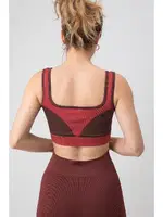 Seamless Fitilli Kalın Askılı Spor Sütyen DoReMi 002-000158 Kiremit görsel 8