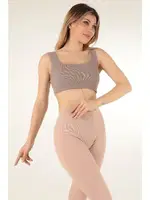 Seamless Fitilli Spor Sütyeni DoReMi 002-000144 Vizon farklı açı