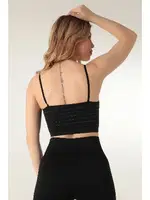 Seamless İnce Askılı Simli Büstiyer Miorre 999-ZZ0140 Siyah görsel 4