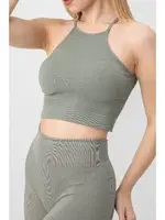 Seamless Örme Halter Yaka Büstiyer DoReMi 002-000135 Haki görsel 5