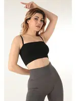 Seamless Straplez Spor Sütyen DoReMi 002-000149 Siyah görsel 4