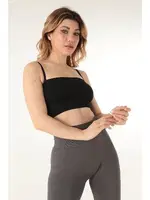 Seamless Straplez Spor Sütyen DoReMi 002-000149 Siyah görsel 5