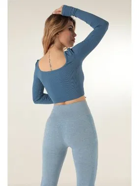 DOREMI Seamless Straplez Uzun Kollu Fitilli Büstiyer DoReMi  002-000132 - Alternatif Görünüm