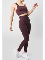 Seamless Yüksel Bel Spor Tayt DoReMi 002-000179 Kahverengi görsel 5