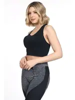 Seamless Yüzücü Model Spor Sütyen DoReMi 002-001999 Siyah görsel 5