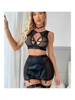 Seksi Etekli Jartiyer Takımı For Dreams 8466 Siyah