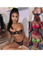 Metal Aksesuarlı Fantazi Kadın Sütyen Takım SHE 2007 Siyah farklı açı