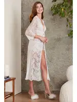 Şifon Dantelli Tulum Gecelik Sabahlık Takımı Pierre Cardin 4810  detay görünüm