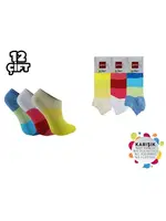 Mevsimlik Kız Çocuk Patik Çorap 12'li Şirin 003-1 - 12 ADET Asorti