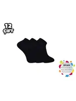 Penye Dikişsiz Erkek Patik Çorap 12'li Şirin 0675 - 12 ADET Düz Siyah farklı açı