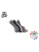 Dikişsiz Silikonlu Kadın Pamuk Babet Çorap 12'li Şirin 4022-1 - 12 ADET Asorti farklı açı