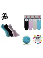Dikişsiz Silikonlu Bambu Kadın Babet Çorap 12'li Şirin 4023 - 12 ADET Asorti