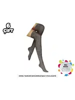 Yün Akrilik Bej Bayan Diz Üstü Çorap 6Lı Şirin 5140 - 12 ADET Bej